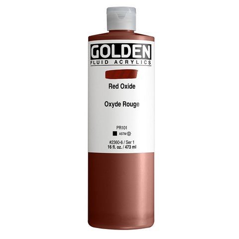 Golden Fluid Acrylic Red Oxide 16 oz - The Merri Artist - merriartist.com