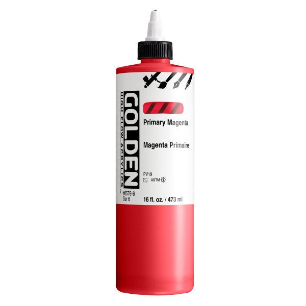 Golden High Flow Acrylic Primary Magenta 16 oz - The Merri Artist - merriartist.com