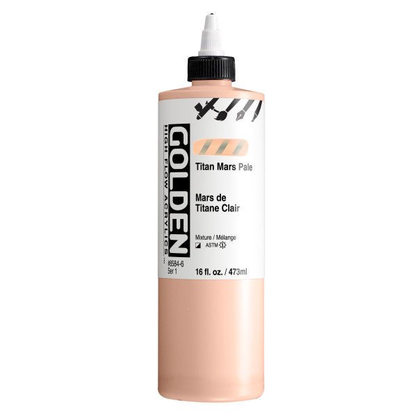 Golden High Flow Acrylic Titan Mars Pale 16 oz - The Merri Artist - merriartist.com