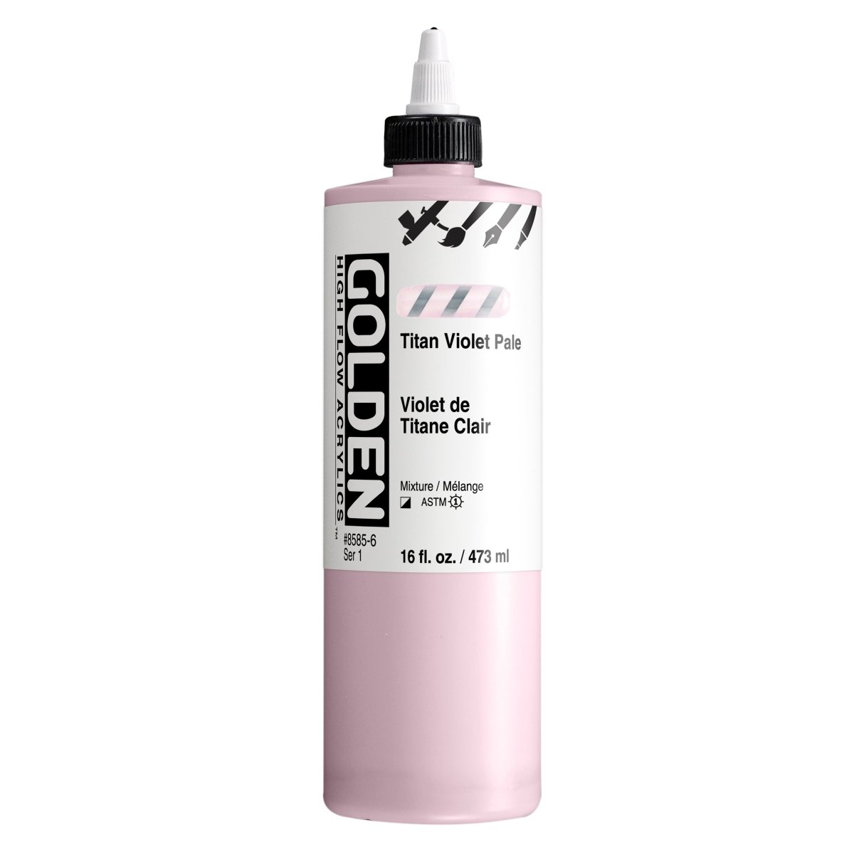 Golden High Flow Acrylic Titan Violet Pale 16 oz - The Merri Artist - merriartist.com