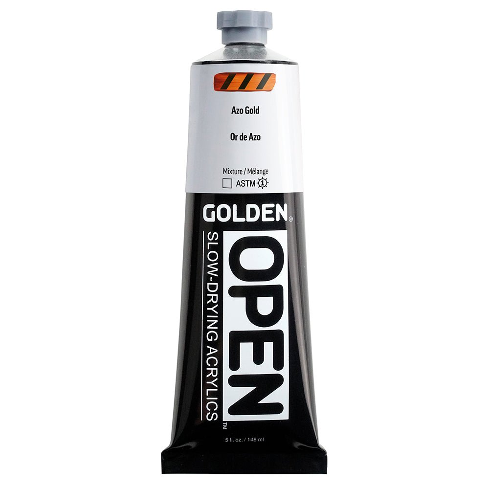 Golden OPEN Acrylic OPEN Azo Gold 5 fl. oz. / 148ml - The Merri Artist - merriartist.com