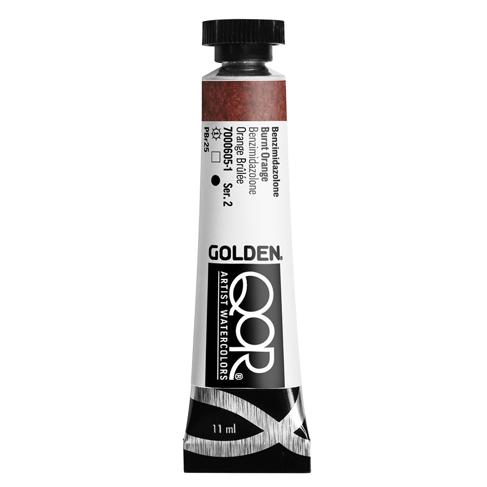 Golden QoR Watercolor 11 ml - Benzimidazolone Burnt Orange - The Merri Artist - merriartist.com