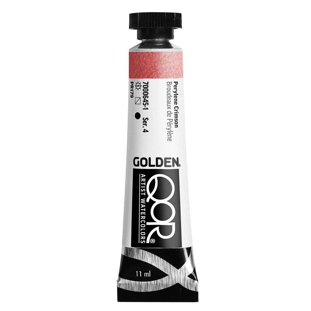 Golden QoR Watercolor 11 ml - Perylene Crimson - The Merri Artist - merriartist.com