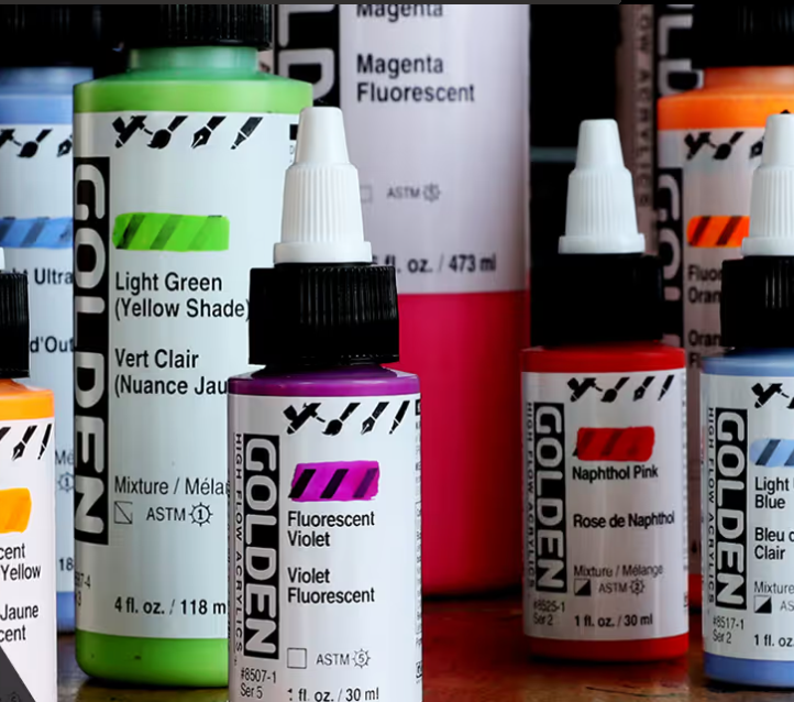 Blick Matte Acrylics - Pastel Colors, Set of 7, 2 oz bottles