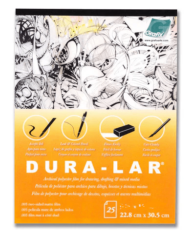 Grafix Dura - Lar Matte Film .005 inch - 11x14 inch Pad - The Merri Artist - merriartist.com