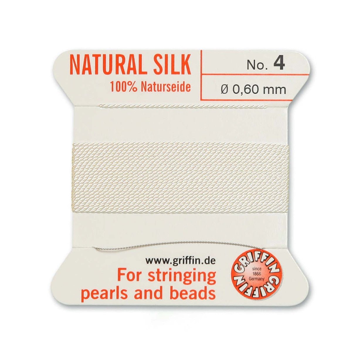 Griffin Silk Bead Cord Size 4 (0.6MM) 2 meters - The Merri Artist - merriartist.com