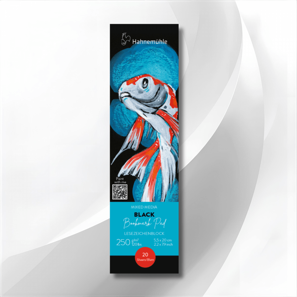 Hahnemuehle Mix Media Black Bookmark Pad - 250gsm, 20 sheet pad - The Merri Artist - merriartist.com