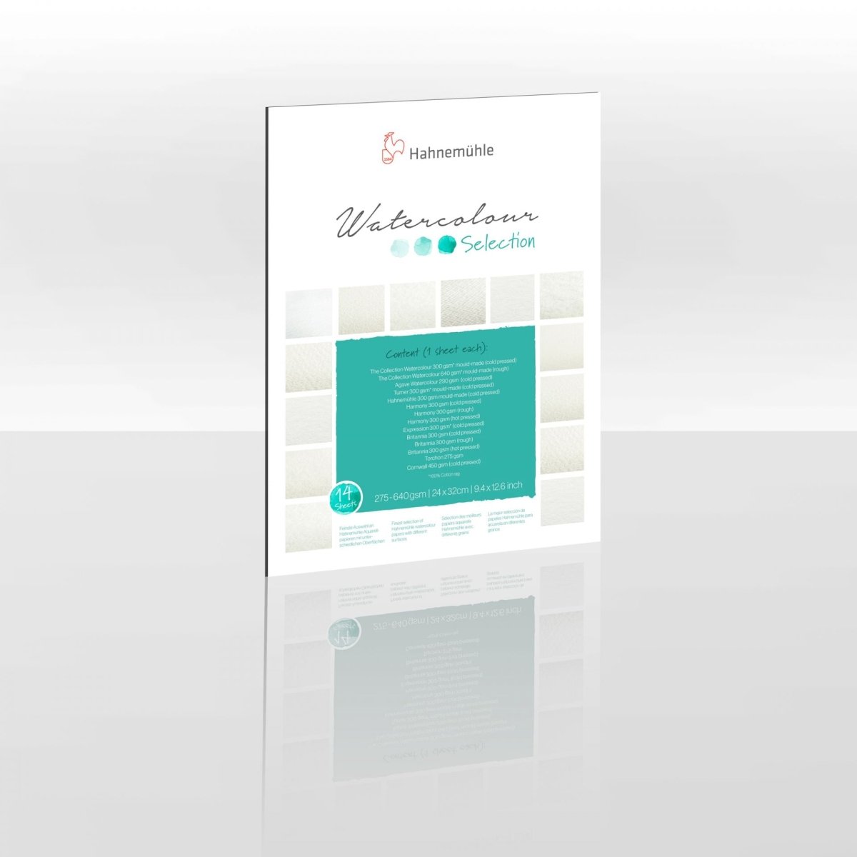 Hahnemuhle Watercolour Selection 9.4 x 12.6 inch, 14 sheet pad - The Merri Artist - merriartist.com