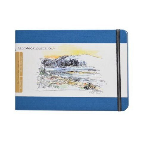 Handbook Travelogue Series Artists Journal 5.5"X 8.25" Landscape - Ultramarine Blue - The Merri Artist - merriartist.com