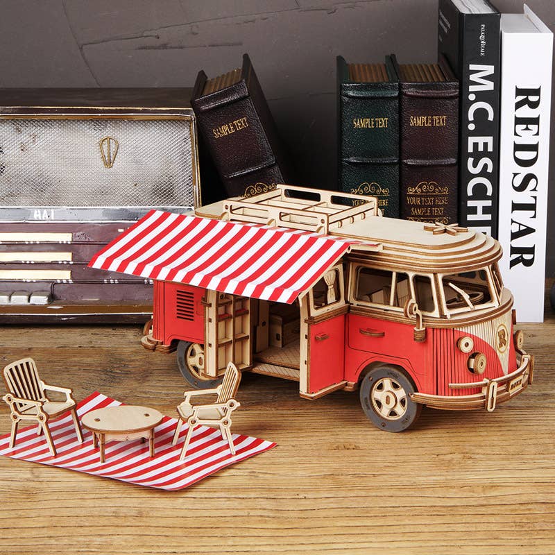 Hands Craft - 3D Wooden Puzzle: Camper Van - The Merri Artist - merriartist.com