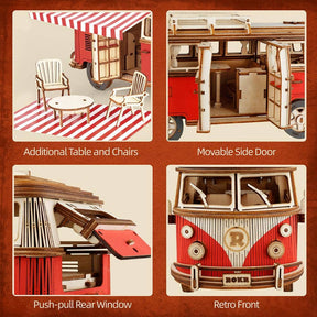 Hands Craft - 3D Wooden Puzzle: Camper Van - The Merri Artist - merriartist.com