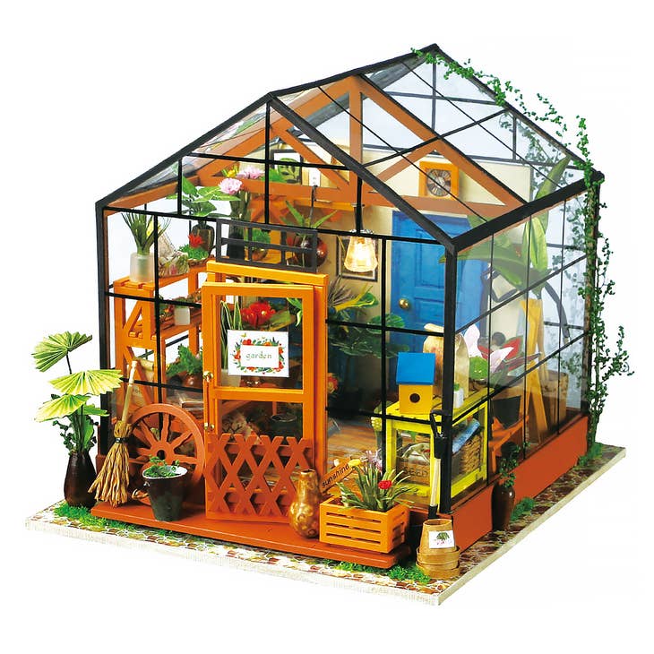 Hands Craft - DG104, Diy Miniature House Kit: Cathy's Flower House - The Merri Artist - merriartist.com
