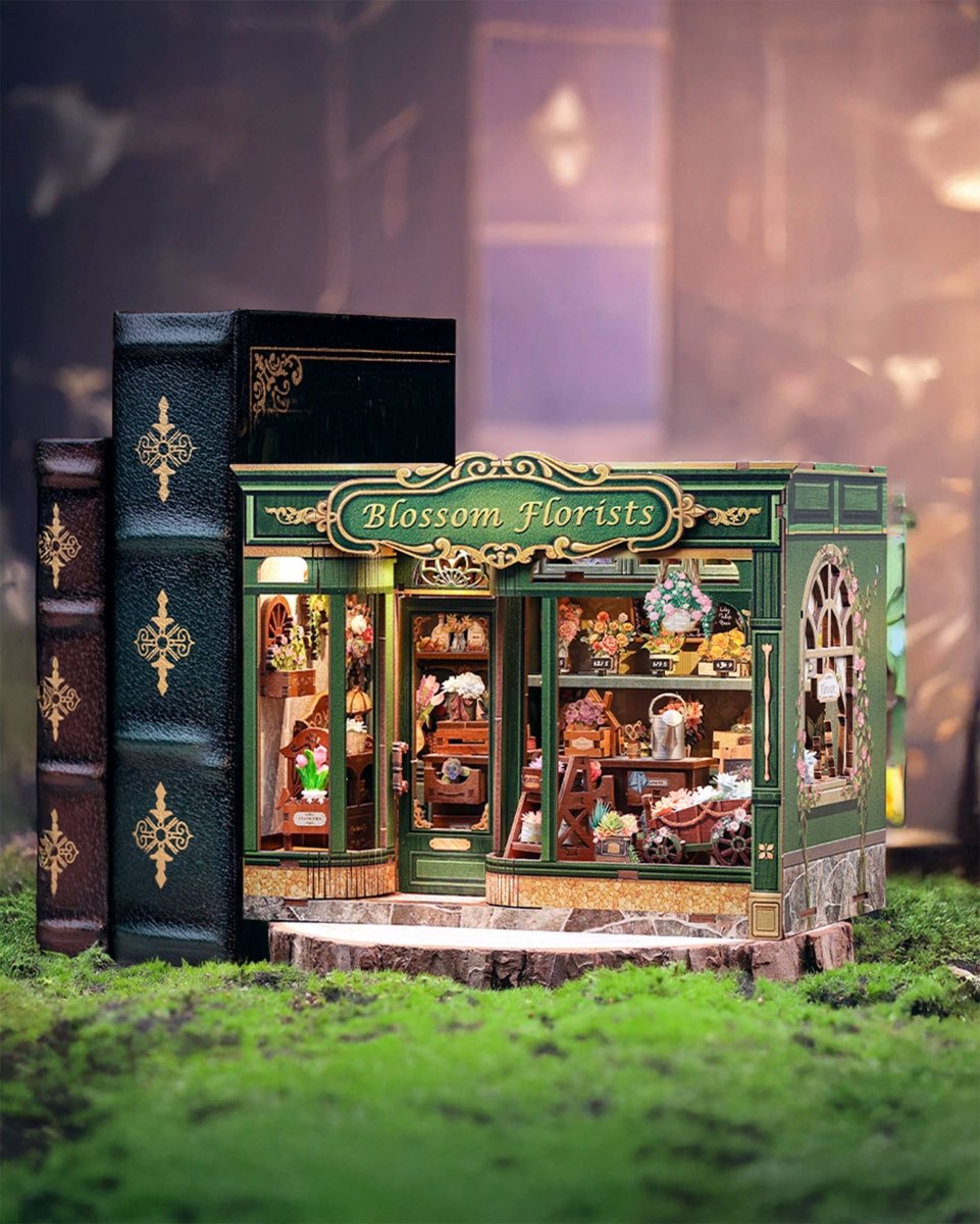 Hands Craft - DIY Book Nook Kit: Blossom Florists - The Merri Artist - merriartist.com