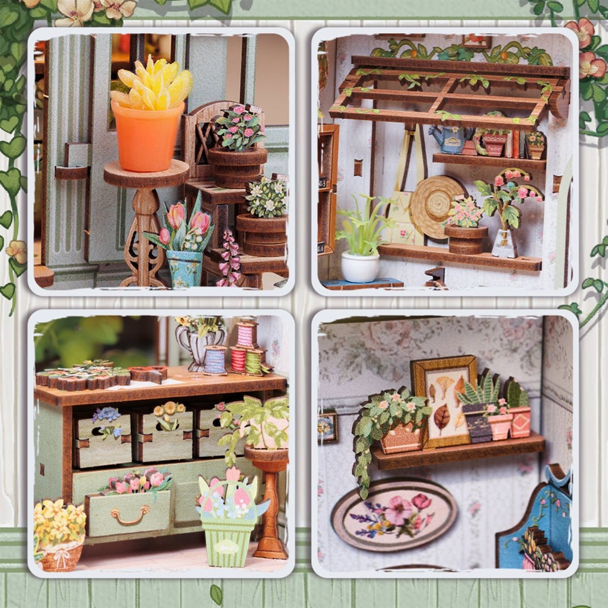 Hands Craft - DIY Book Nook Kit: Champs - Élysées Florist - The Merri Artist - merriartist.com