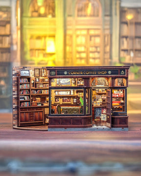 Hands Craft - DIY Book Nook Kit: Corner Coffee Shop - The Merri Artist - merriartist.com