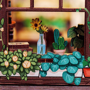 Hands Craft - DIY Book Nook Kit: Green Life Bookshop - The Merri Artist - merriartist.com