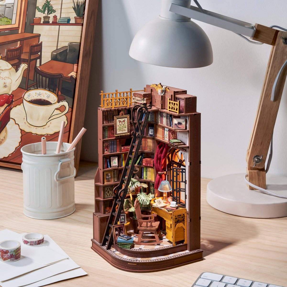 Hands Craft - DIY Book Nook Kit: Silent Corner Study - The Merri Artist - merriartist.com