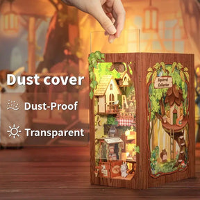 Hands Craft - DIY Book Nook Kit: Squirrel Collector with Dust Cover - The Merri Artist - merriartist.com