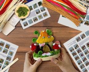Hands Craft - DIY Chenille Kit – Mushroom House - The Merri Artist - merriartist.com