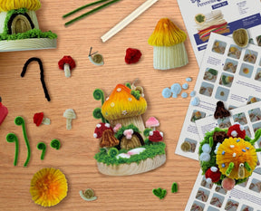 Hands Craft - DIY Chenille Kit – Mushroom House - The Merri Artist - merriartist.com