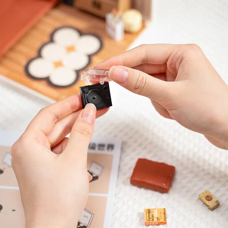 Hands Craft - DIY Miniature House Kit: Cozy Living Lounge - The Merri Artist - merriartist.com