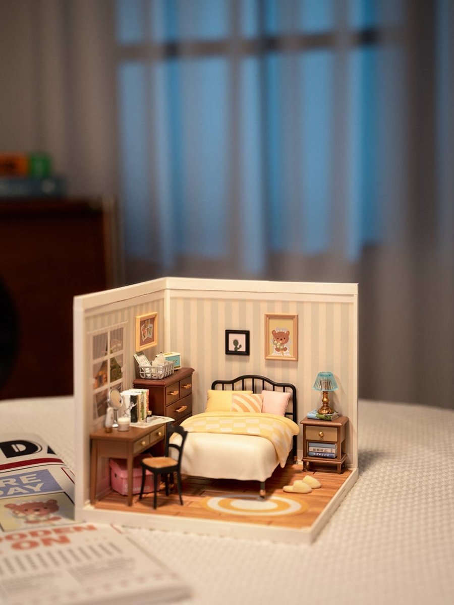 Hands Craft - DIY Miniature House Kit: Cozy Living Lounge - The Merri Artist - merriartist.com