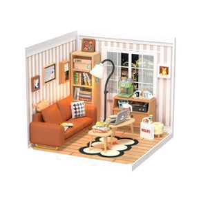 Hands Craft - DIY Miniature House Kit: Cozy Living Lounge - The Merri Artist - merriartist.com