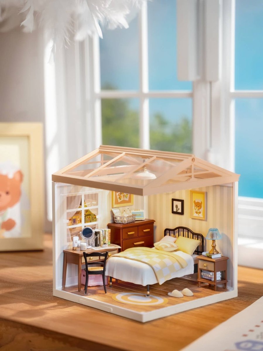 Hands Craft - DIY Miniature House Kit: Cozy Living Lounge - The Merri Artist - merriartist.com