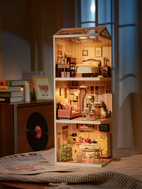 Hands Craft - DIY Miniature House Kit: Cozy Living Lounge - The Merri Artist - merriartist.com