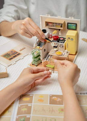 Hands Craft - DIY Miniature House Kit: Cozy Living Lounge - The Merri Artist - merriartist.com