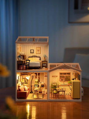 Hands Craft - DIY Miniature House Kit: Cozy Living Lounge - The Merri Artist - merriartist.com