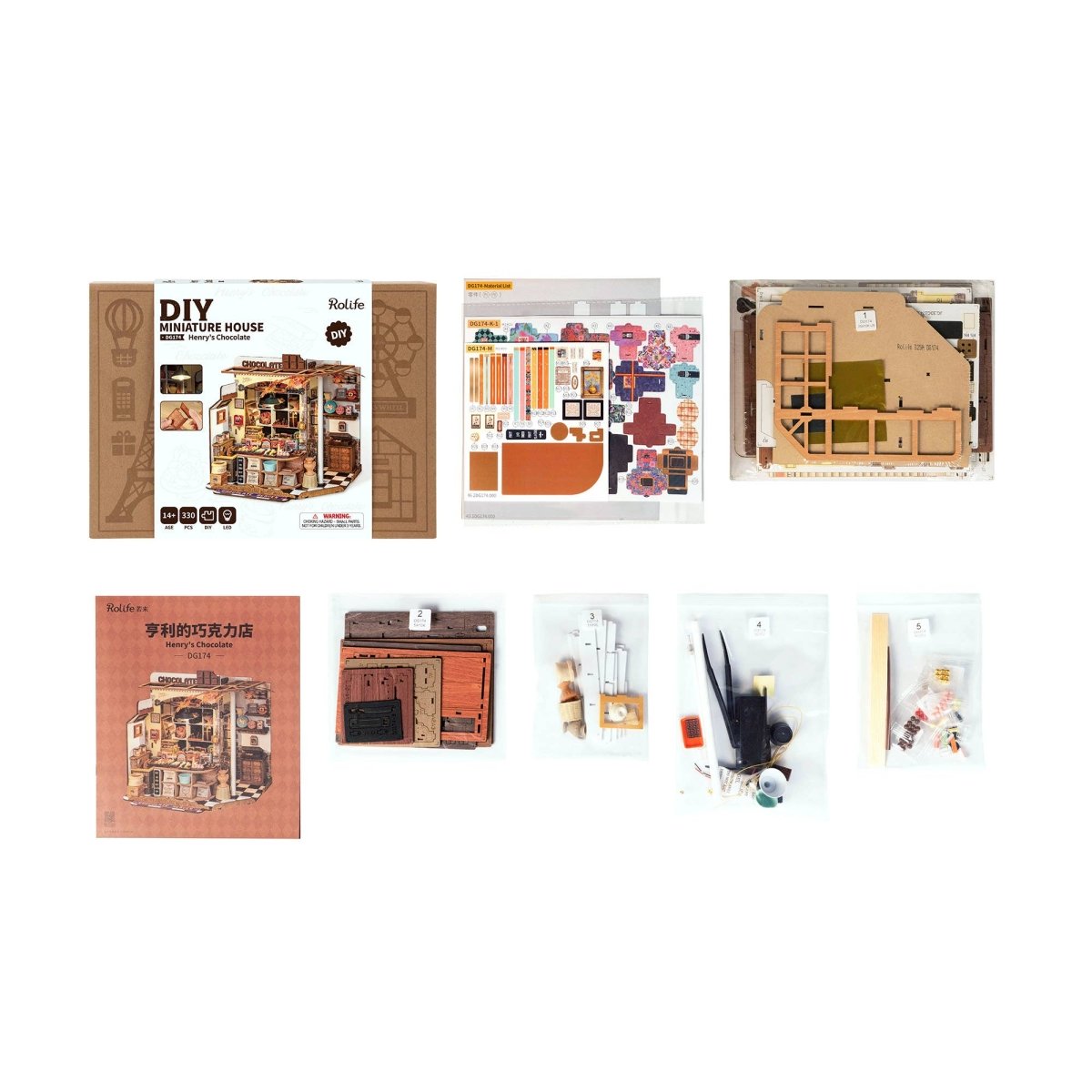 Hands Craft - DIY Miniature House Kit: Henry's Chocolate - The Merri Artist - merriartist.com