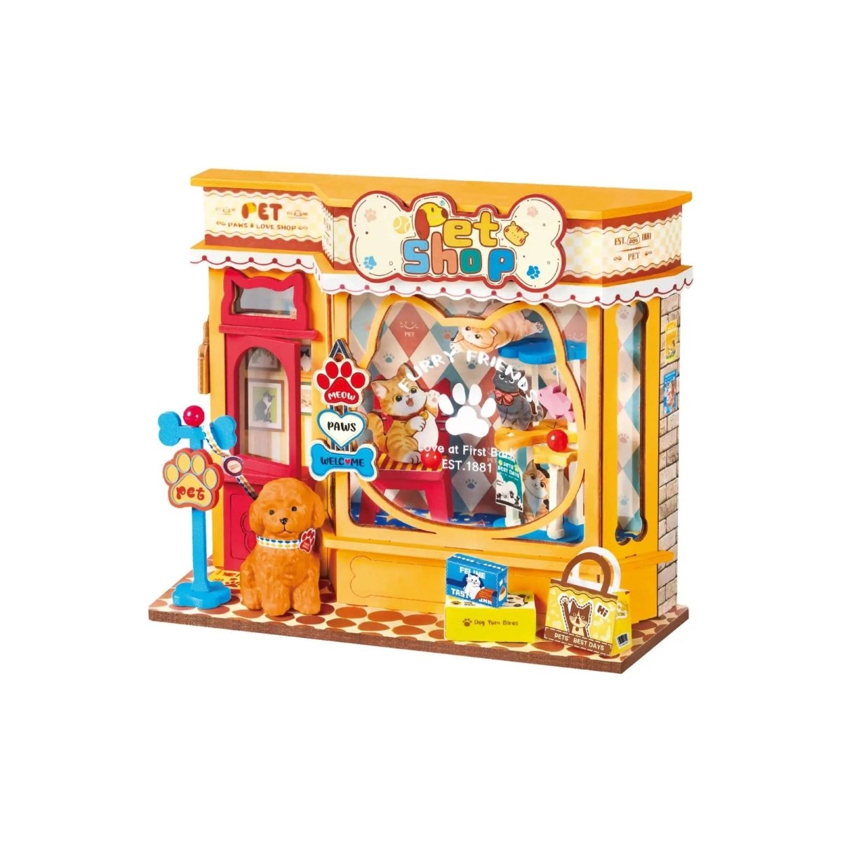 Hands Craft - DIY Miniature House Kit: Pet Shop - The Merri Artist - merriartist.com