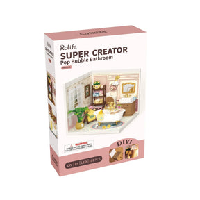 Hands Craft - DIY Miniature House Kit: Pop Bubble Bathroom - The Merri Artist - merriartist.com