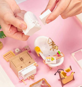 Hands Craft - DIY Miniature House Kit: Pop Bubble Bathroom - The Merri Artist - merriartist.com
