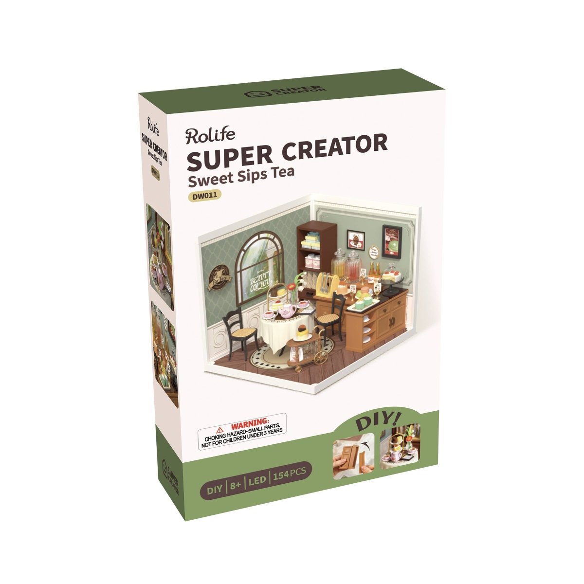 Hands Craft - DIY Miniature House Kit: Sweet Sips Tea - The Merri Artist - merriartist.com