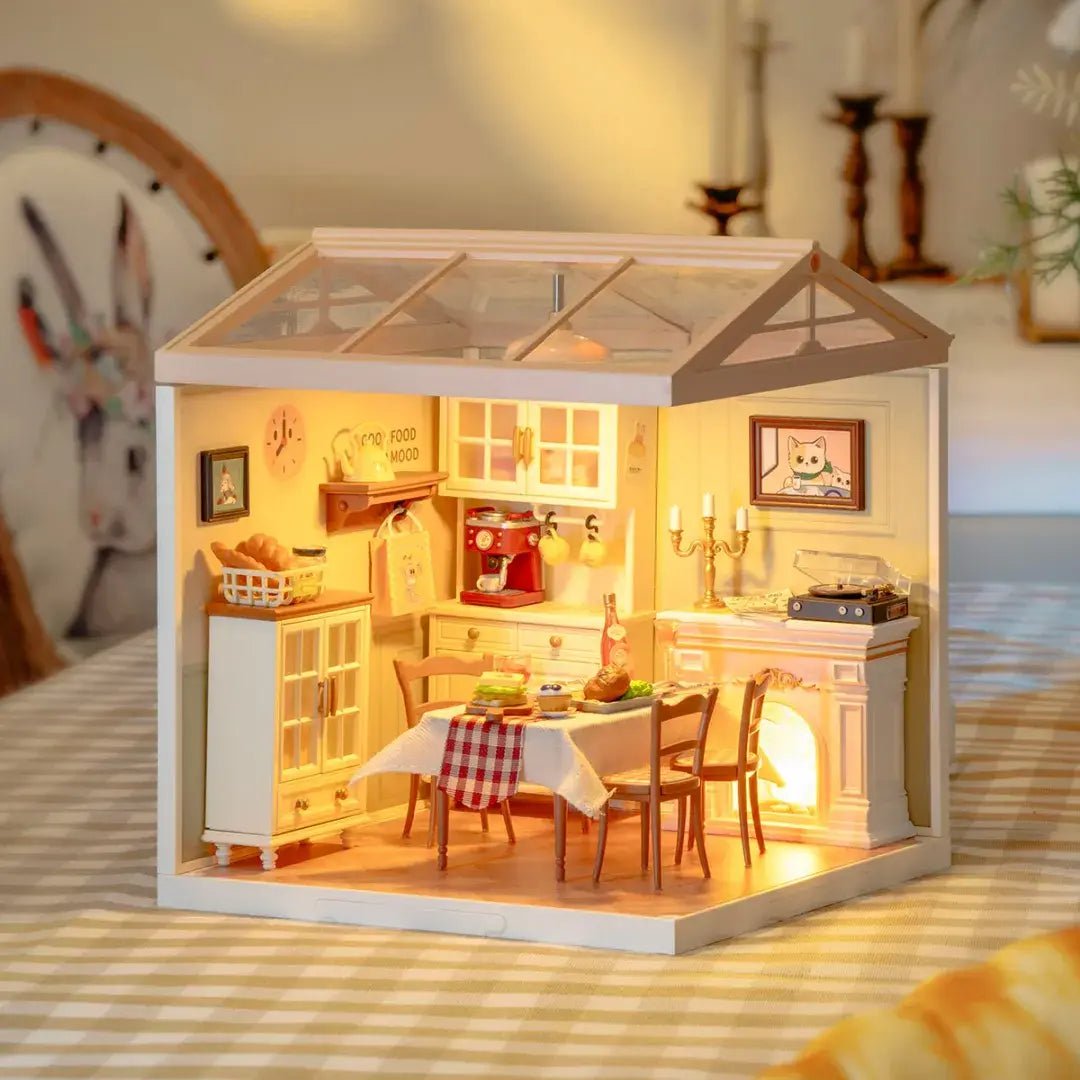 Hands Craft - DIY Miniature House Kit: Warm Dining Room - The Merri Artist - merriartist.com
