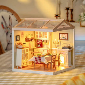 Hands Craft - DIY Miniature House Kit: Warm Dining Room - The Merri Artist - merriartist.com