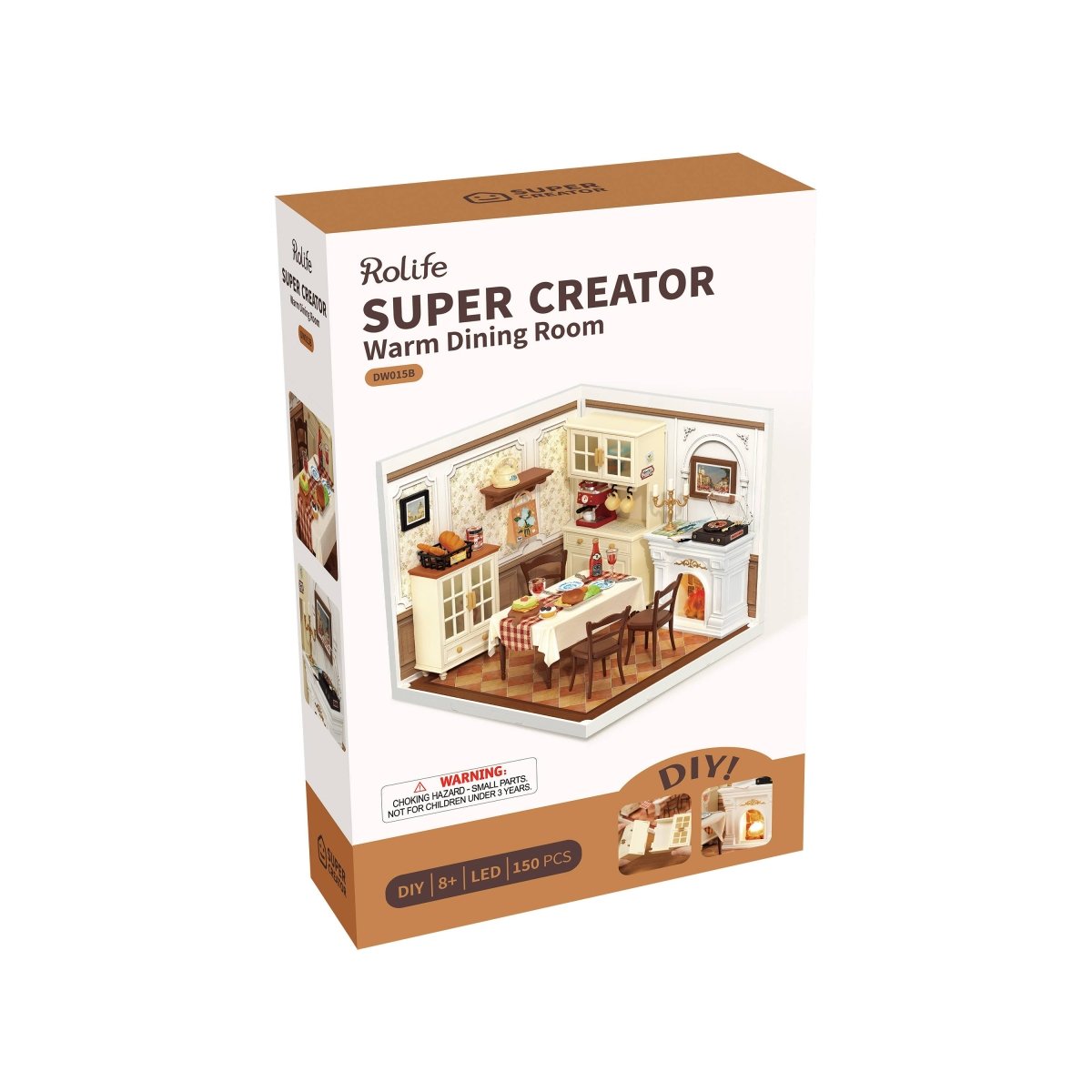 Hands Craft - DIY Miniature House Kit: Warm Dining Room - The Merri Artist - merriartist.com