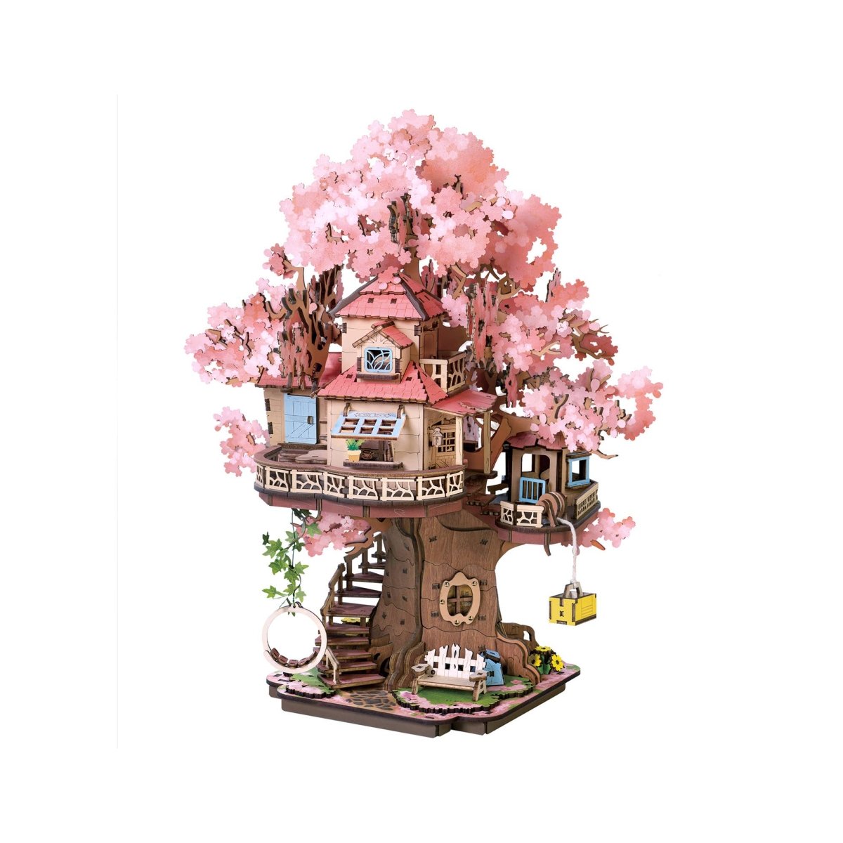 Hands Craft - DIY Wooden Puzzle: Sakura Tree House - The Merri Artist - merriartist.com