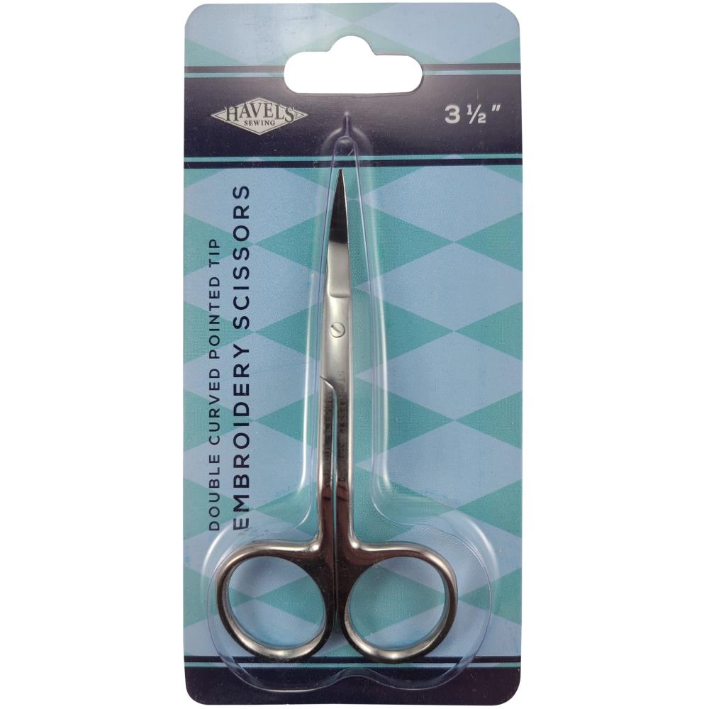 Havels Double - Curved Embroidery Scissors 3.5" - The Merri Artist - merriartist.com