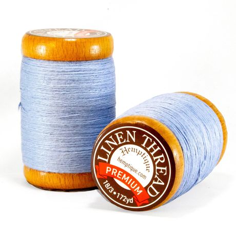 Hemptique Flax Linen Thread 0.6MM - Denim (1 spool, 172 yards) - The Merri Artist - merriartist.com