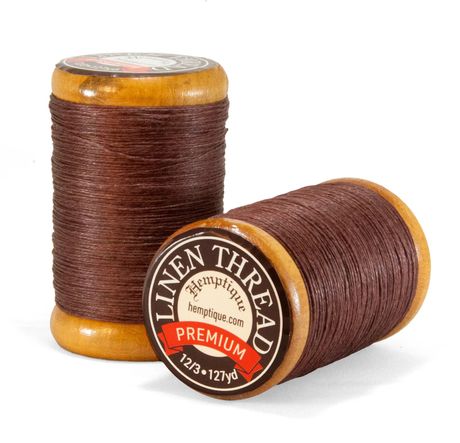 Hemptique Flax Linen Thread 1MM - Brown (1 spool, 127 yards) - The Merri Artist - merriartist.com