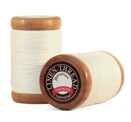 Hemptique Flax Linen Thread 1MM - Natural (1 spool, 127 yards) - The Merri Artist - merriartist.com