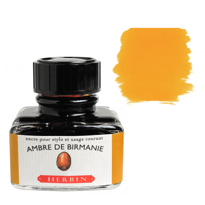 Herbin Fountain Pen Ink 30ml Bottle - Ambre de Bermanie (Burmese Amber) - The Merri Artist - merriartist.com