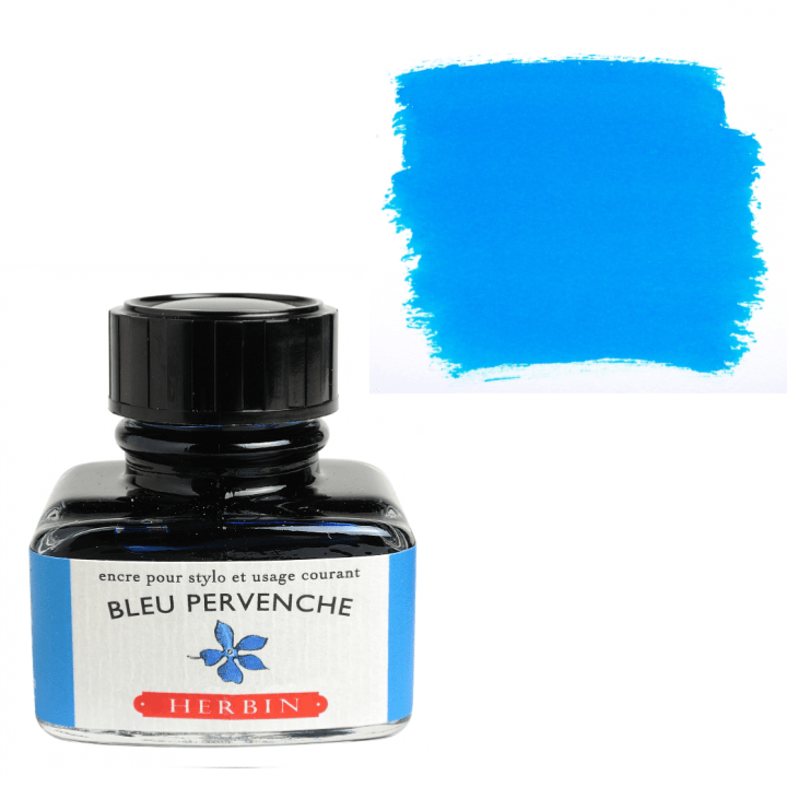 Herbin Fountain Pen Ink 30ml Bottle - Bleu Pervenche (Perriwinkle) - The Merri Artist - merriartist.com