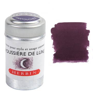 Herbin Fountain Pen Ink cartridges - Poussiere de Lune (Dark Dusty Purple) - 6 cartridges - The Merri Artist - merriartist.com