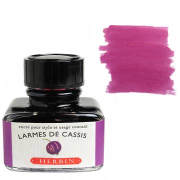 Herbin - Fountain Pen Ink - Larme de Cassis (Black Currant Drop) - 30ml - The Merri Artist - merriartist.com