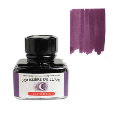 Herbin - Fountain Pen Ink - Poussiere de Lune (Dark Dusty Purple) - 30ml - The Merri Artist - merriartist.com