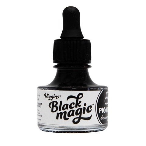 Higgins Black Magic Ink - 1 fl oz (26.9 ml) - The Merri Artist - merriartist.com